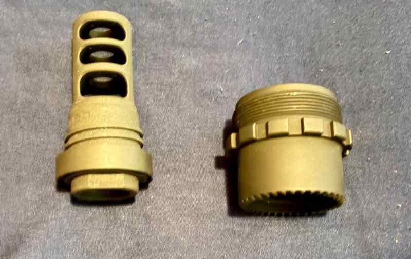 YHM QD Hub Adapter with 5/8x24 Muzzle Break