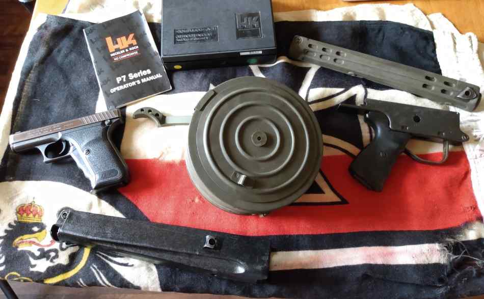 HK21 100 round DRUM magazine w/ RARE hanger $250